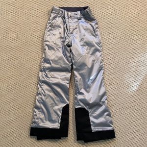 Spyder Girls Size 10 Insulated Silver Ski Pants